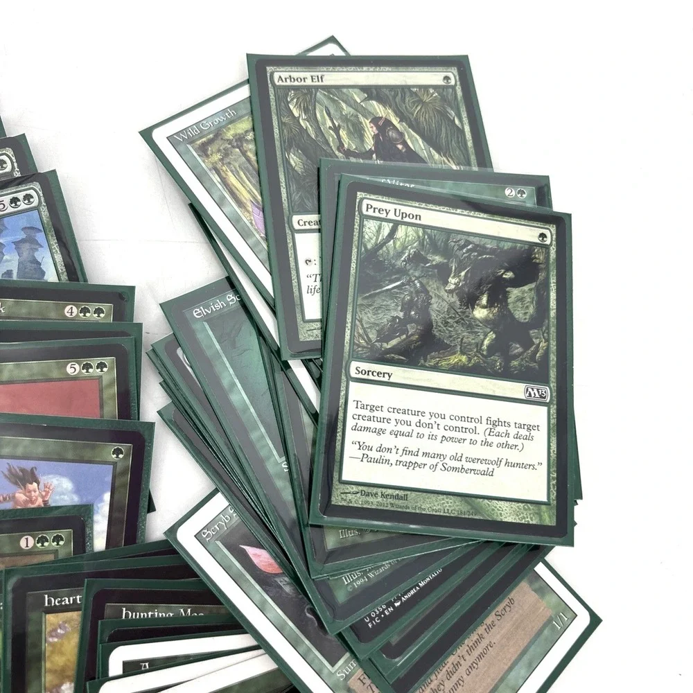 MTG Commander Deck Marwyn the Nurturer Mono Green Elf Ball Tribal EDH Sleeved Bo